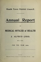 view [Report 1909] / Medical Officer of Health, Heath Town D.C.