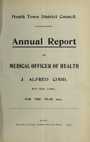 view [Report 1911] / Medical Officer of Health, Heath Town D.C.