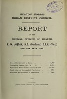 view [Report 1904] / Medical Officer of Health, Heaton Norris U.D.C.