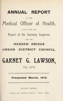 view [Report 1911] / Medical Officer of Health, Hebden Bridge U.D.C.