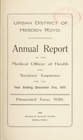 view [Report 1937] / Medical Officer of Health, Hebden Royd U.D.C.