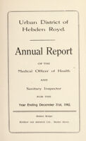 view [Report 1942] / Medical Officer of Health, Hebden Royd U.D.C.