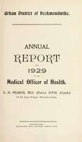 view [Report 1929] / Medical Officer of Health, Heckmondwike U.D.C.