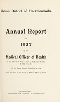 view [Report 1937] / Medical Officer of Health, Heckmondwike U.D.C.