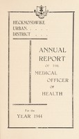 view [Report 1944] / Medical Officer of Health, Heckmondwike U.D.C.