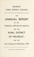 view [Report 1939] / Medical Officer of Health, Helmsley R.D.C.