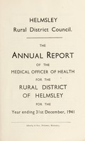 view [Report 1941] / Medical Officer of Health, Helmsley R.D.C.