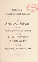 view [Report 1944] / Medical Officer of Health, Helmsley R.D.C.