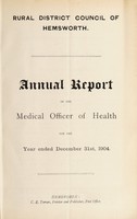 view [Report 1904] / Medical Officer of Health, Hemsworth (Union) R.D.C.