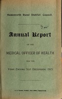 view [Report 1913] / Medical Officer of Health, Hemsworth (Union) R.D.C.