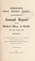 view [Report 1925] / Medical Officer of Health, Hemsworth (Union) R.D.C.