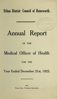 view [Report 1925] / Medical Officer of Health, Hemsworth U.D.C.