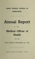 view [Report 1937] / Medical Officer of Health, Hemsworth U.D.C.