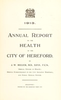 view [Report 1913] / Medical Officer of Health, Hereford City.