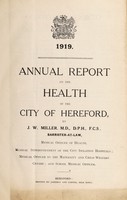 view [Report 1919] / Medical Officer of Health, Hereford City.