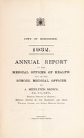 view [Report 1932] / Medical Officer of Health, Hereford City.