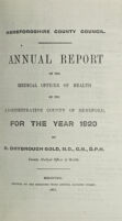 view [Report 1920] / Medical Officer of Health, Herefordshire / County of Hereford County Council.