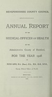 view [Report 1928] / Medical Officer of Health, Herefordshire / County of Hereford County Council.