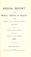 view [Report 1906] / Medical Officer of Health, Herefordshire Combined District/s (Bromyard R.D.C., Dore R.D.C., Hereford R.D.C., Ledbury R.D.C., Leominster R.D.C., Bromyard U.D.C.).