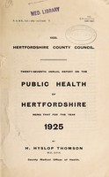 view [Report 1925] / Medical Officer of Health, Hertfordshire County Council.