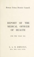 view [Report 1941] / Medical Officer of Health, Hetton U.D.C.