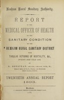 view [Report 1893] / Medical Officer of Health, Hexham R.D.C.