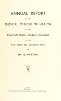 view [Report 1943] / Medical Officer of Health, Hexham R.D.C.