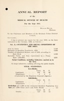 view [Report 1933] / Medical Officer of Health, Hexham U.D.C.