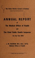 view [Report 1970] / Medical Officer of Health, Hexham U.D.C.