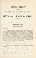 view [Report 1914] / Medical Officer of Health, Heysham U.D.C.