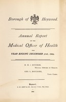 view [Report 1904] / Medical Officer of Health, Heywood Borough.