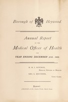 view [Report 1905] / Medical Officer of Health, Heywood Borough.