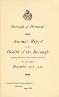 view [Report 1937] / Medical Officer of Health, Heywood Borough.