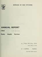 view [Report 1965] / Medical Officer of Health, High Wycombe Borough.