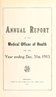 view [Report 1913] / Medical Officer of Health, Hinckley U.D.C.