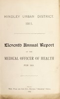 view [Report 1911] / Medical Officer of Health, Hindley Local Board / U.D.C.