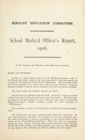 view [Report 1916] / School Medical Officer of Health, Hindley U.D.C.