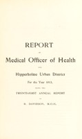 view [Report 1913] / Medical Officer of Health, Hipperholme U.D.C.