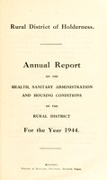 view [Report 1944] / Medical Officer of Health, Holderness R.D.C.