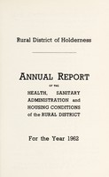 view [Report 1962] / Medical Officer of Health, Holderness R.D.C.