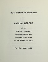 view [Report 1966] / Medical Officer of Health, Holderness R.D.C.