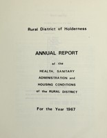 view [Report 1967] / Medical Officer of Health, Holderness R.D.C.