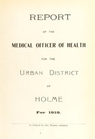 view [Report 1919] / Medical Officer of Health, Holme U.D.C.