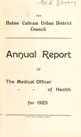 view [Report 1925] / Medical Officer of Health, Holme Cultram U.D.C.