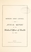 view [Report 1925] / Medical Officer of Health, Honiton Borough.