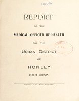 view [Report 1937] / Medical Officer of Health, Honley U.D.C.