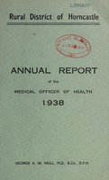 view [Report 1938] / Medical Officer of Health, Horncastle R.D.C.