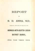 view [Report 1908] / Medical Officer of Health, Hornsea-with-Burton U.D.C.