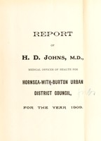 view [Report 1909] / Medical Officer of Health, Hornsea-with-Burton U.D.C.