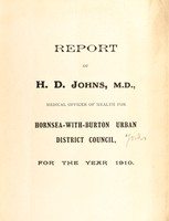 view [Report 1910] / Medical Officer of Health, Hornsea-with-Burton U.D.C.